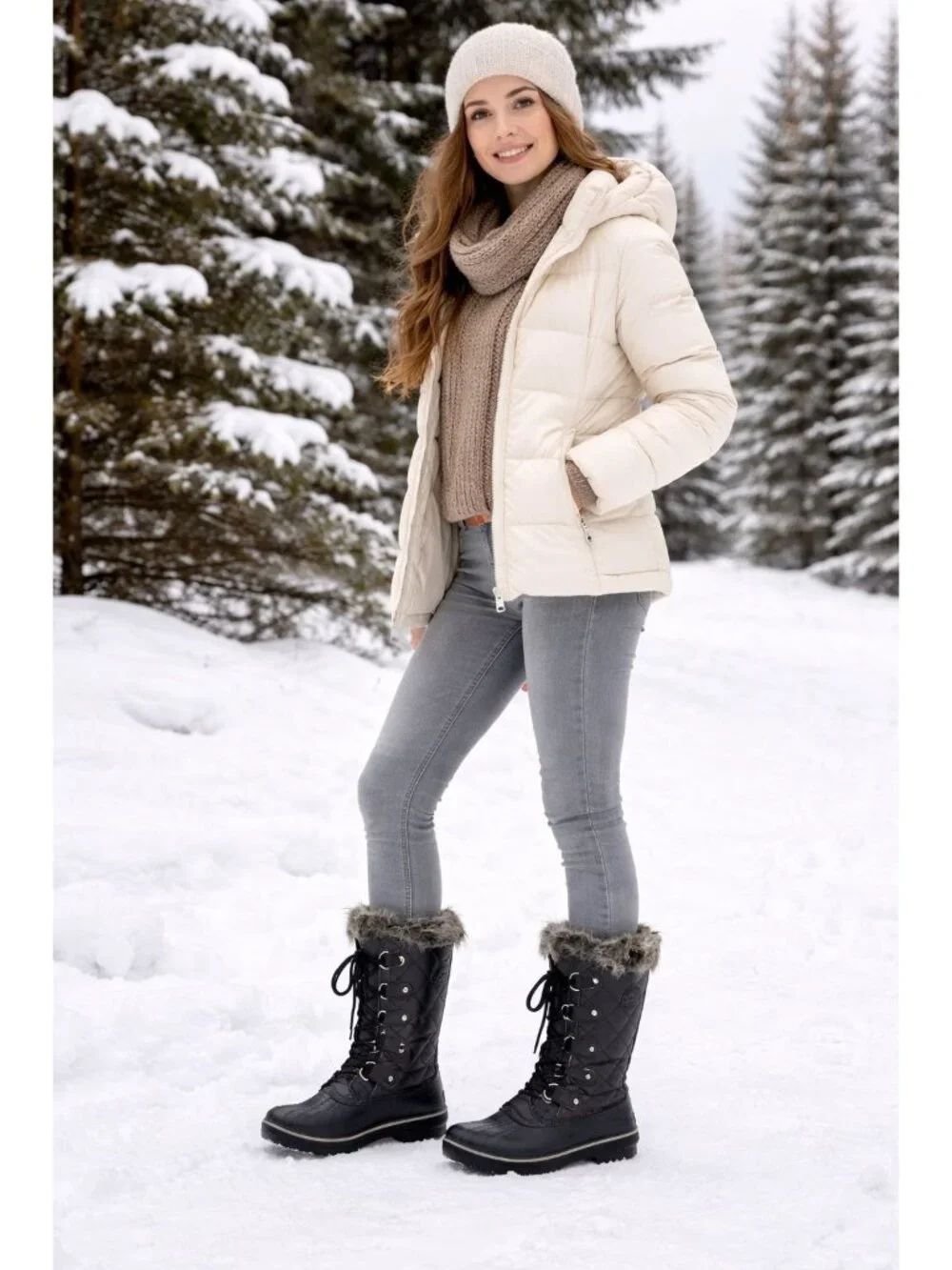 Sorel Tofino Waterproof Snow Boots Winter Shoes Women's Size 6.5 Black Outdoor